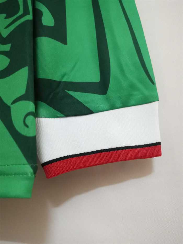 Long sleeves Retro Jersey 1998 Mexico Home Green Soccer Jersey