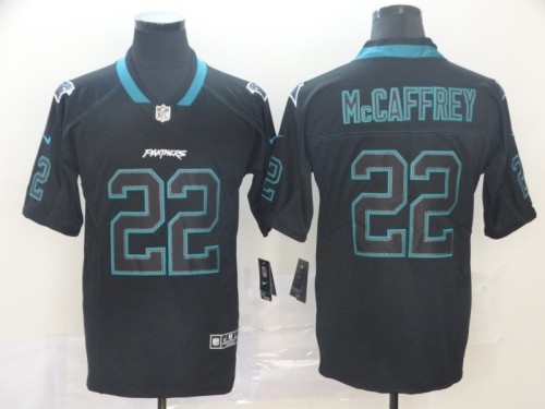 Carolina Panthers #22 McCAFFREY Black/Green NFL Jersey