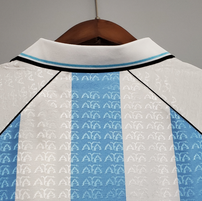 Retro Jersey 1994-1996 Argentina Home Soccer Jersey Vintage Football Shirt