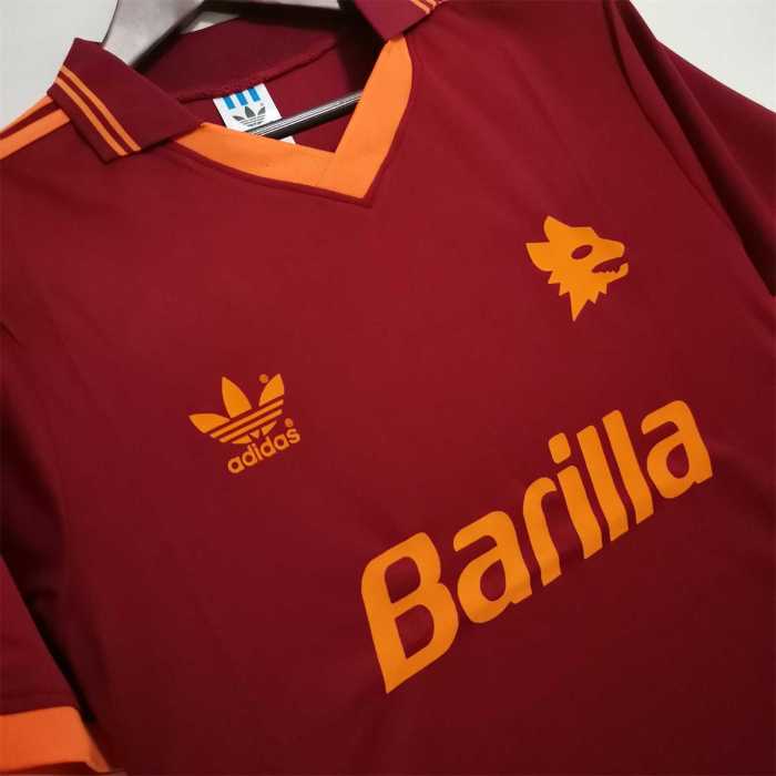 Retro Jersey 1992-1994 As Roma Home Soccer Jersey Vintage Football Shirt