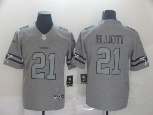 Dallas Cowboys 21 ELLIOT 2019 Gray Gridiron Gray Vapor Untouchable Limited Jersey