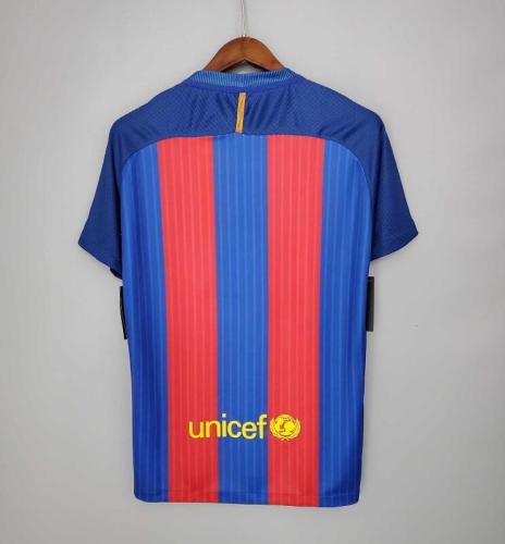 Retro Jersey 2016-2017 Barcelona Home Blue/Red Soccer Jersey Vintage Football Shirt