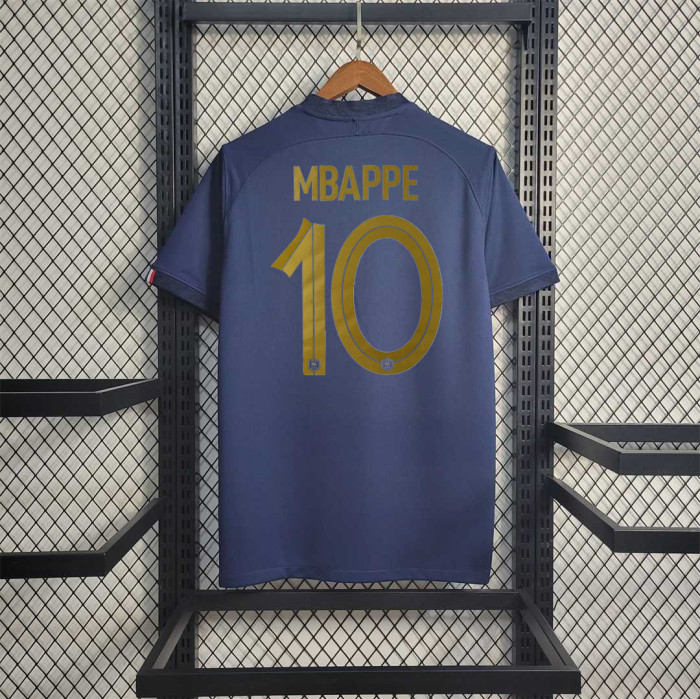 Retro Jersey 2022 France MBAPPE 10 Home Soccer Jersey