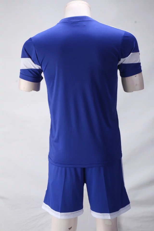 #809 Blue Soccer Training Uniform Blank Jersey and Shorts