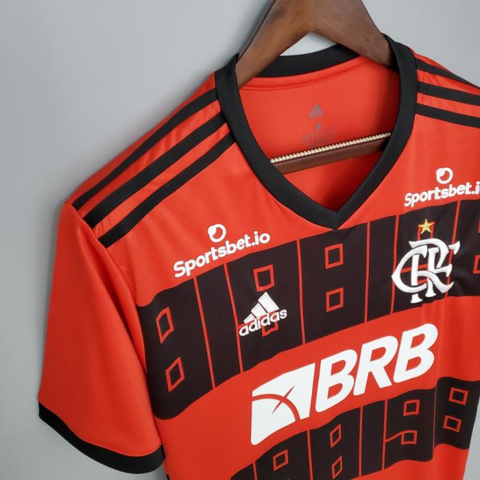 Classic Version Flamengo Red/Black Soccer Jersey