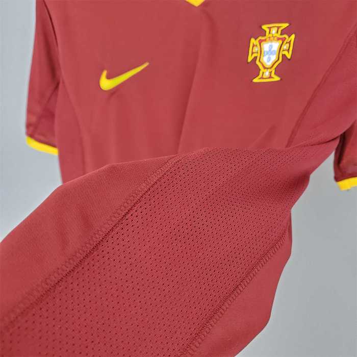 Retro Jersey 2000 Portugal Home Red Soccer Jersey Vintage Football Shirt