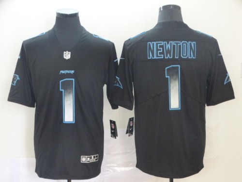 Carolina Panthers 1 Cam Newton Black Arch Smoke Vapor Untouchable Limited Jersey