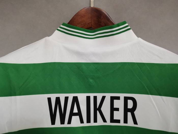 Retro Jersey 1987-1989 Celtic WAIKER 10 Home Vintage Soccer Jersey