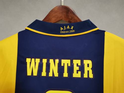 Retro Jersey Ajax 2000-2001 WINTER 6 Away Soccer Jersey Vintage Football Shirt