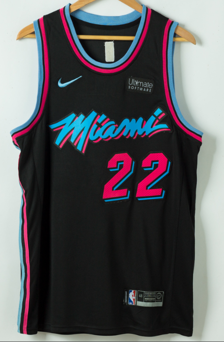 Miami Heat 22 BUTLER Black NBA Jersey Basketball Shirt