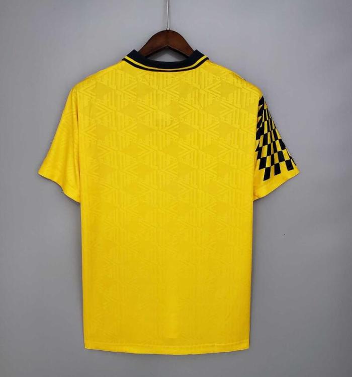 Retro Jersey 1992-1994 TOT Away Yellow Soccer Jersey Spurs Vintage Football Shirt