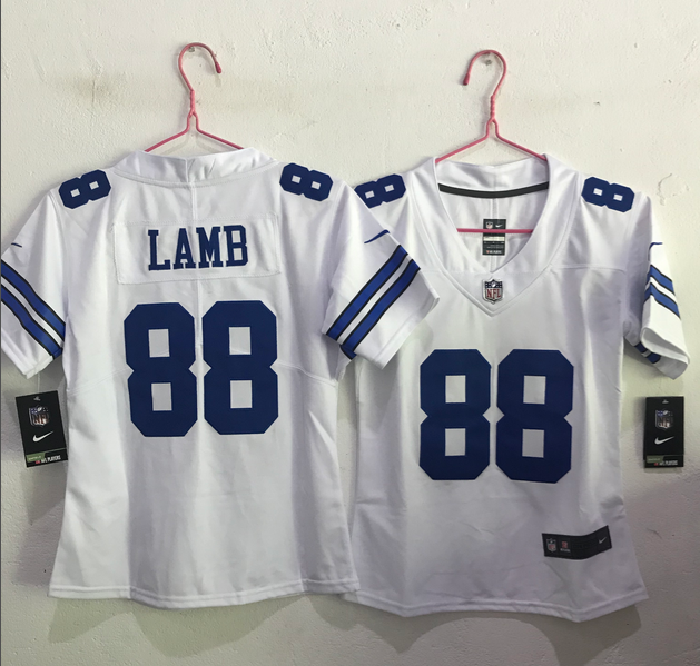 Youth Kids Dallas Cowboys 88 LAMB White NFL Jersey