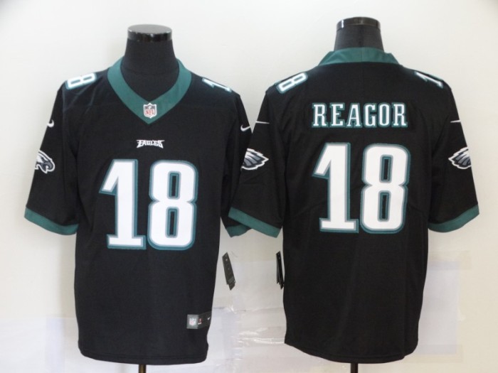 Philadelphia Eagles 18 REAGOR Black Vapor Untouchable Limited Jersey