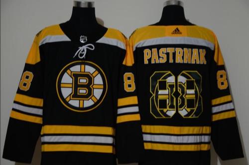 Bruins 88 David Pastrnak Black Fashion Jersey