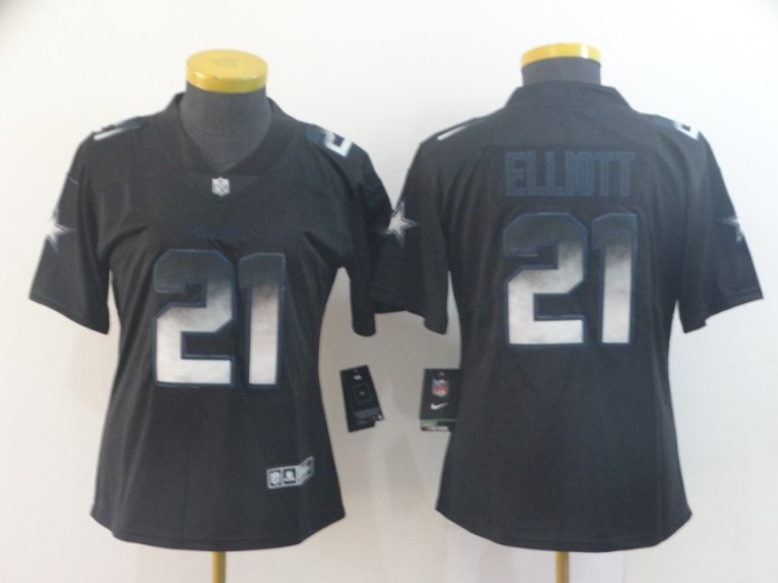 Dallas Cowboys 21 Ezekiel Elliott Black Arch Smoke Vapor Untouchable Limited Jersey