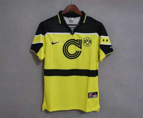 Retro Jersey 1996-1997 Borussia Dortmund UCL Version Yellow Soccer Jersey