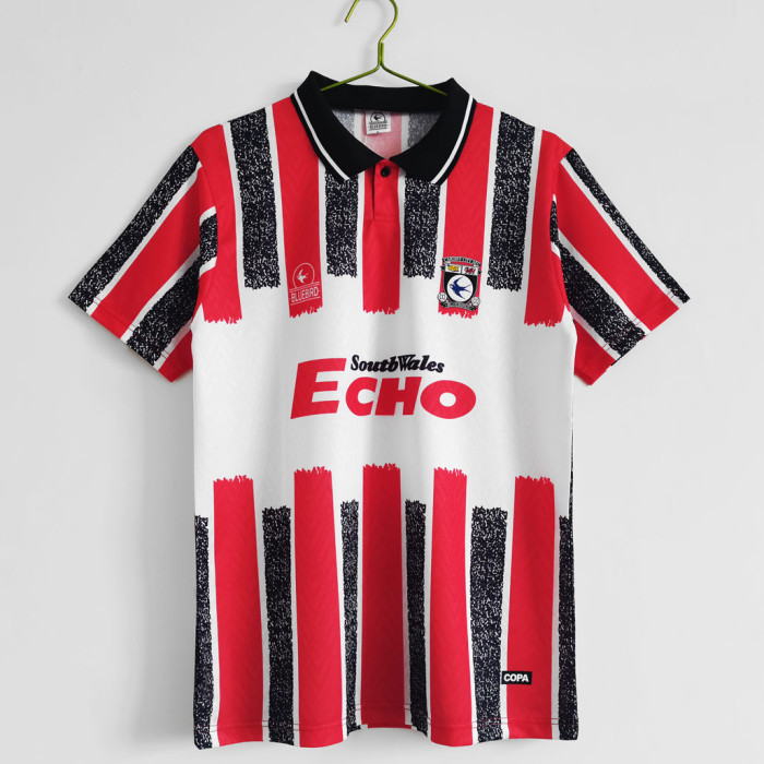 Retro Jersey 1993-1994 Cardiff City Away Red Soccer Jersey