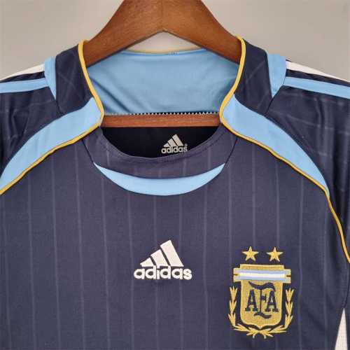 Retro Jersey 2006 Argentina Away Borland Soccer Jersey Vintage Football Shirt