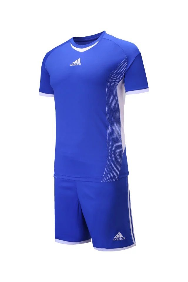 #812 Blue Soccer Training Uniforms Blank Jersey and Shorts