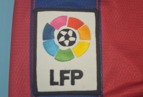 with LFP Patch Retro Jersey 2009-2010 Barcelona Home Soccer Jersey Vintage Football Shirt