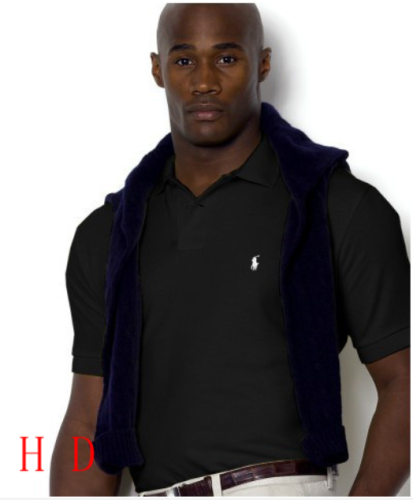 8821 Black Ralph Polo with White Small Logo