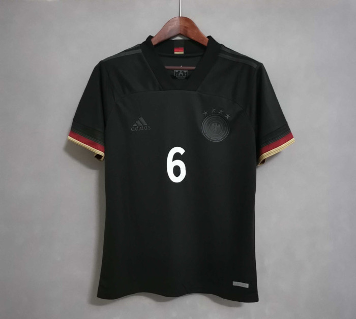 Retro Jersey Euro 2020 Germany KIMMICH 6 Away Black Soccer Jersey