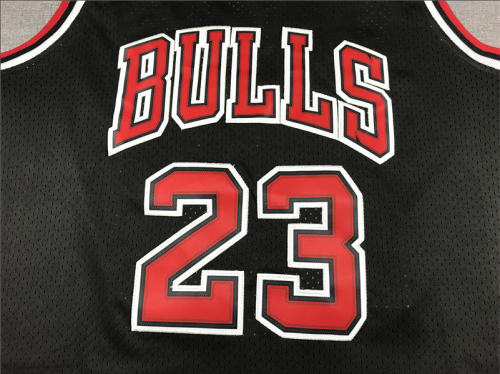 Mitchell&ness 1997-98 Chicago Bulls Final Match Black Basketball Shirt 23 JORDAN NBA Jersey