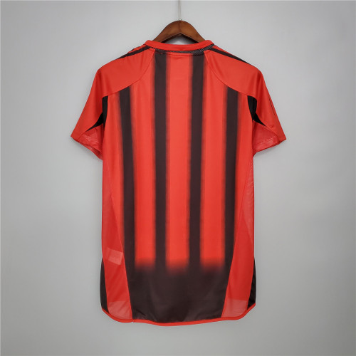 Retro Jersey 2004-2005 AC Milan Home Soccer Jersey Vintage Football Shirt