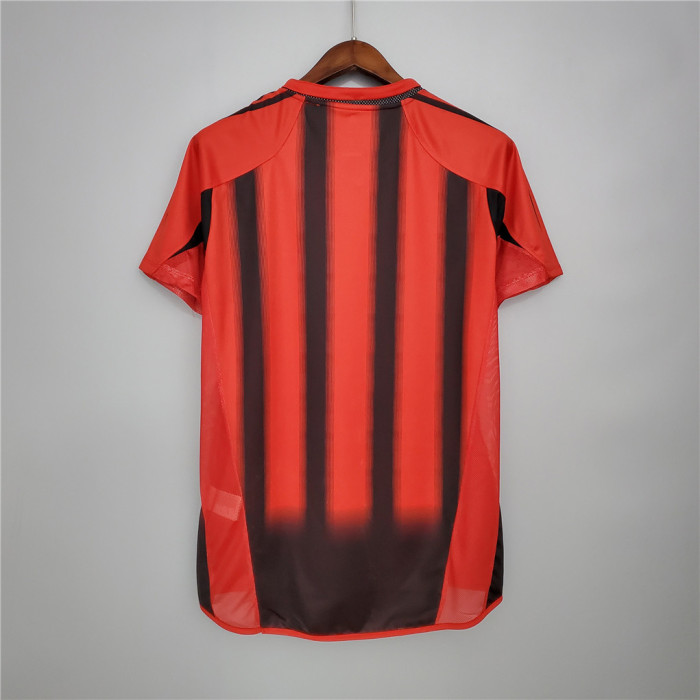 Retro Jersey 2004-2005 AC Milan Home Soccer Jersey Vintage Football Shirt