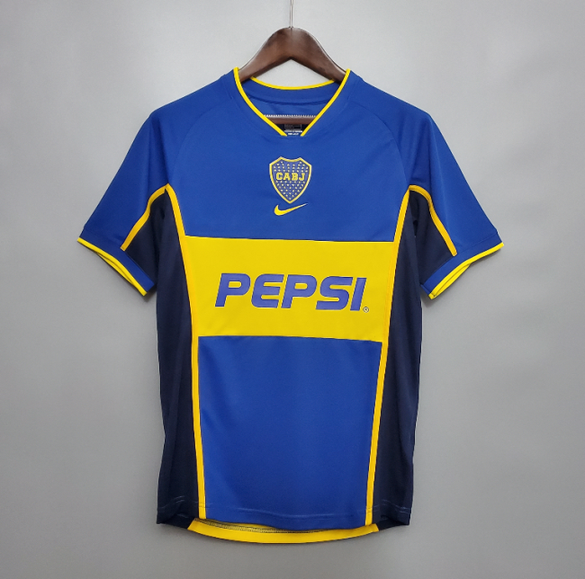 Retro Jersey 2002 Boca Juniors Home Soccer  Jersey Vintage Football Shirt