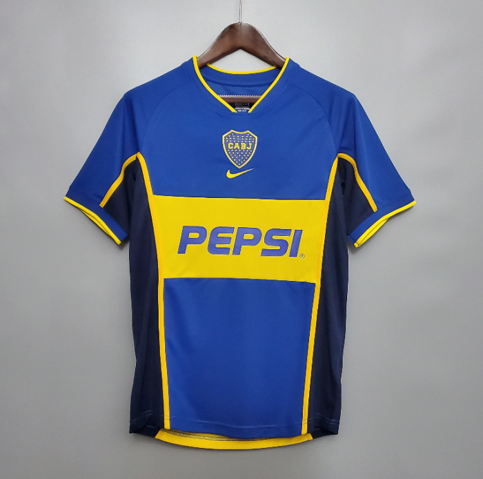 Retro Jersey 2002 Boca Juniors Home Soccer  Jersey Vintage Football Shirt