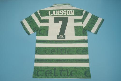 Retro Jersey 1995-1997 Celtic 7 LARSSON Home Soccer Jersey