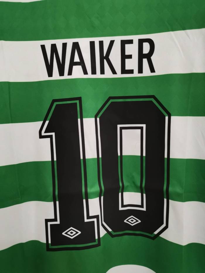 Retro Jersey 1987-1989 Celtic WAIKER 10 Home Vintage Soccer Jersey