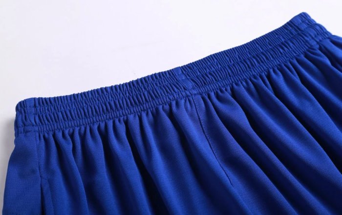 #306 Blue Adult Soccer Training Uniform Jersey and Shorts with pocket