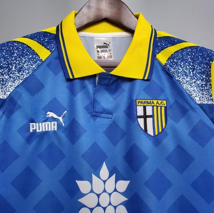 Retro Jersey 1995-1997 Parma Away Blue Soccer Jersey Vintage Football Shirt