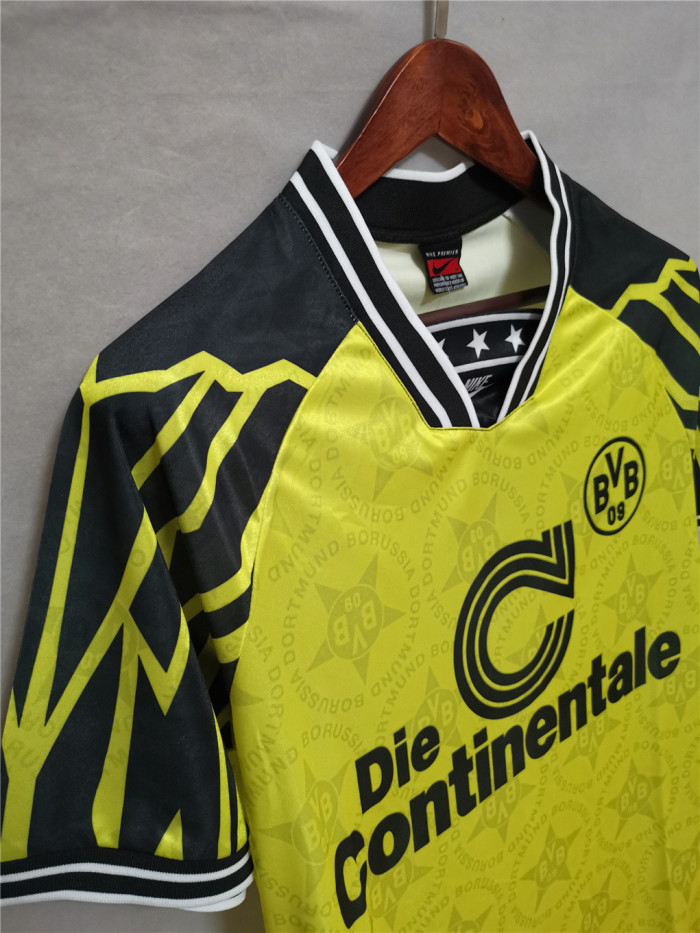 Retro Jersey 1994-1995 Borussia Dortmund Home Soccer Jersey Vintage BVB Football Shirt
