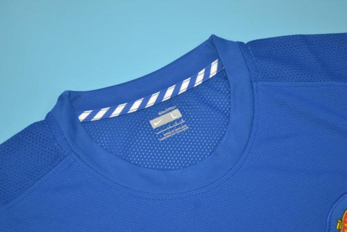 Retro Jersey 2008-2009 Manchester United Third Away Blue Soccer Jersey Vintage Football Shirt