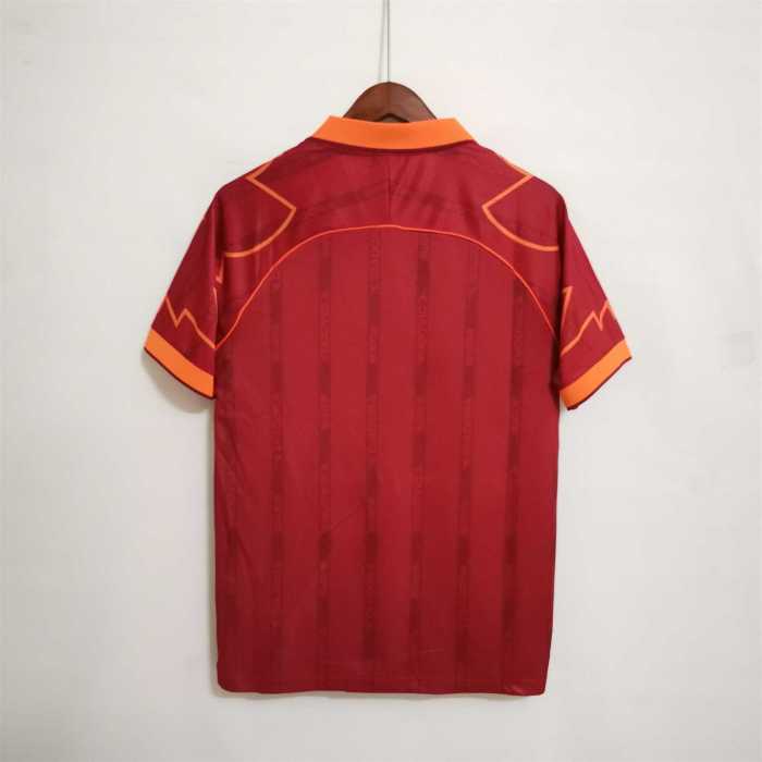 Retro Jersey 1999-2000 As Roma Home Red Soccer Jersey Vintage Football Shirt