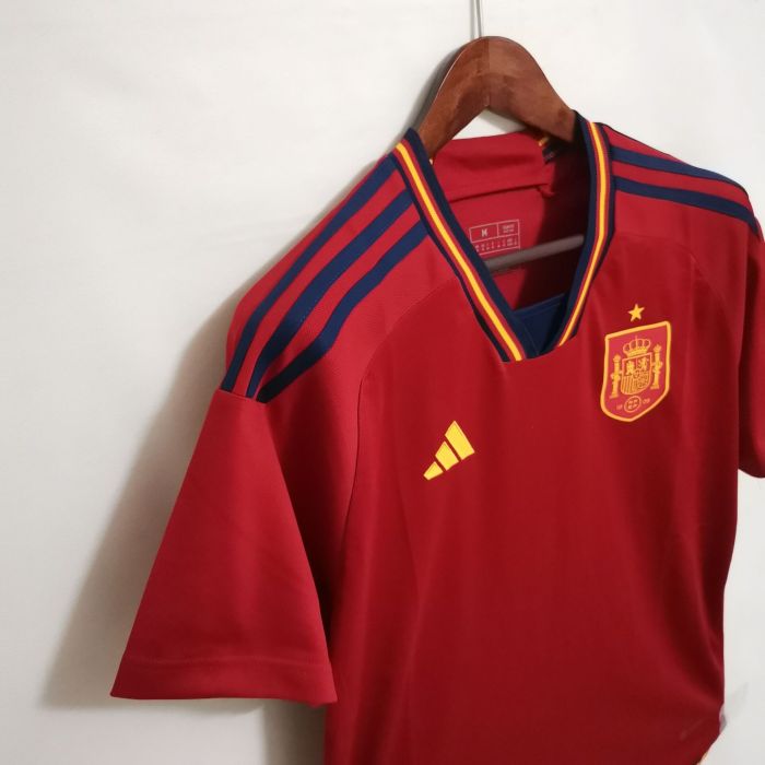 Fans Version 2022 World Cup Spain Home Soccer Jersey Camiseta de España Football Shirt