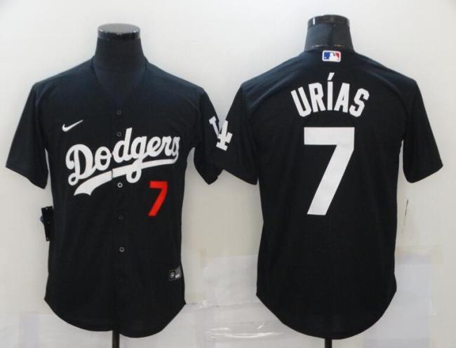 Los Angeles Dodgers 7 Julio Urias Black 2020 Cool Base Jersey