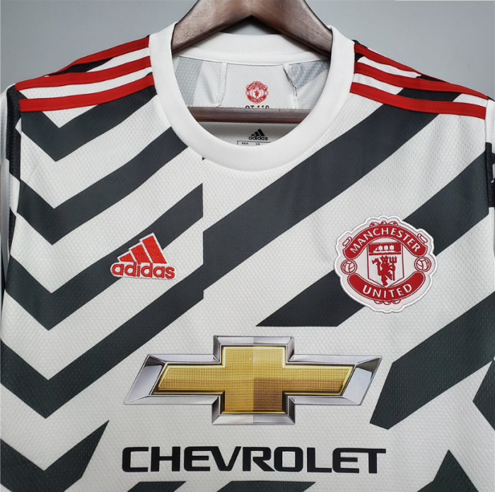 Retro Jersey 2020-2021 Manchester United Third Black/White Soccer Jersey Vintage Football Shirt