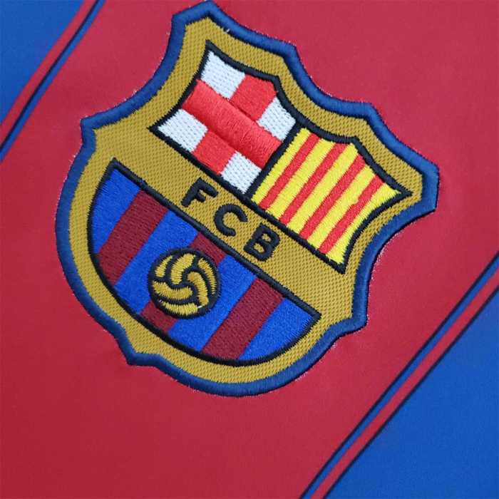 with LFP Retro Jersey 2003-2004 Barcelona Home Soccer Jersey Vintage Football Shirt