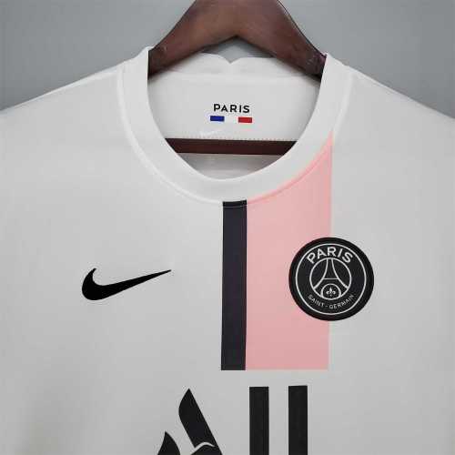 Retro Jersey 2021-2022 PSG Away White Soccer Jersey Vintage Paris Football Shirt