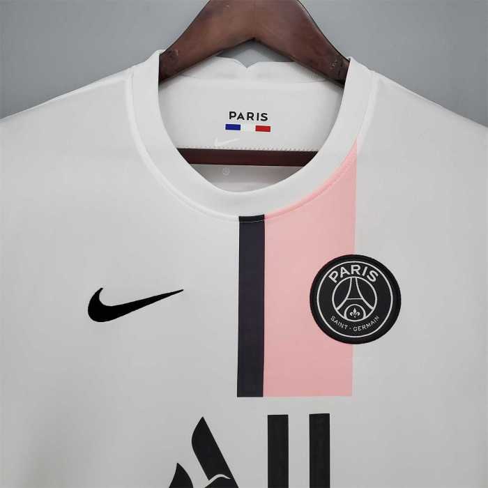Retro Jersey 2021-2022 PSG Away White Soccer Jersey Vintage Paris Football Shirt