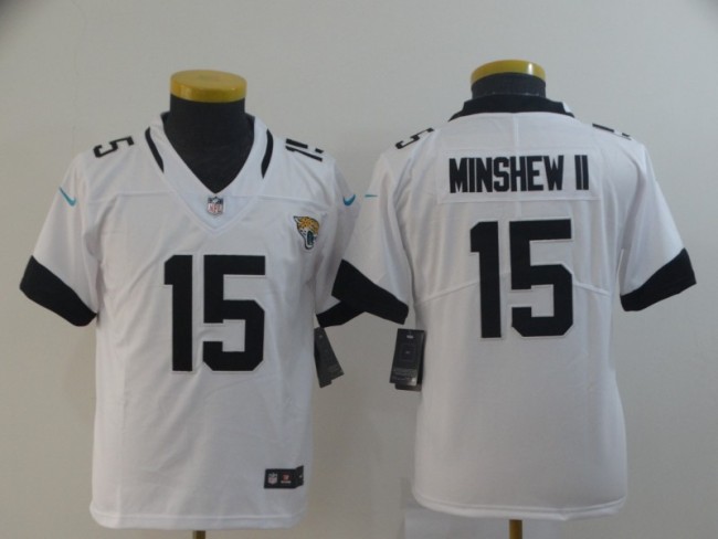 Jacksonville Jaguars 15 Gardner Minshew II White Youth Vapor Untouchable Limited Jersey