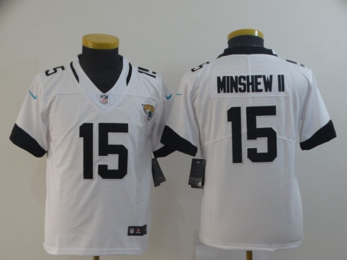 Jacksonville Jaguars 15 Gardner Minshew II White Youth Vapor Untouchable Limited Jersey