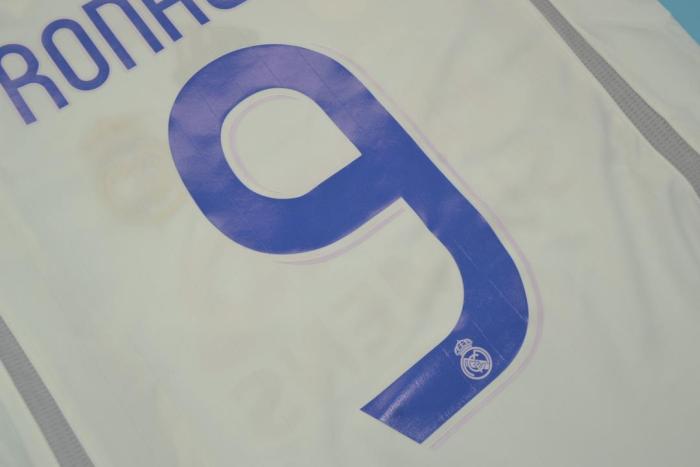 with UCL Patches Retro Jersey 2006-2007 Real Madrid RONALDO 9 Home Soccer Jersey