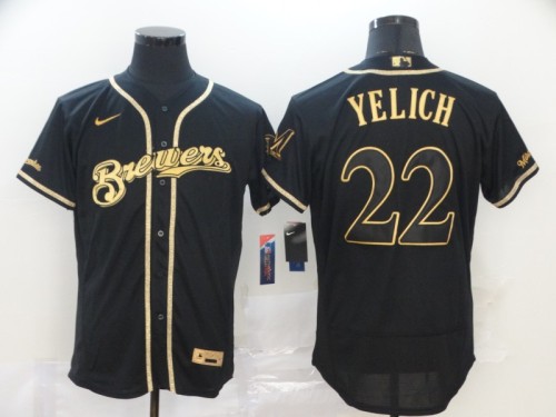 Atlanta Braves 22 YELICH Black 2020 Flexbase Jersey