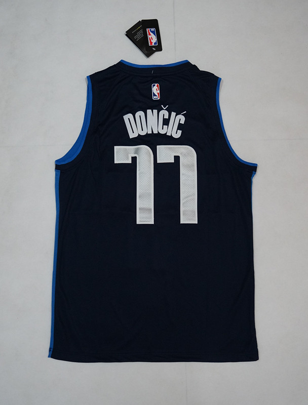 New Material Dallas Mavericks #77 DONCIC Dark Blue NBA Jersey