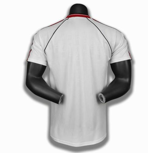 Retro Jersey 1988-1989 Manchester United Away White Soccer Jersey Vintage Football Shirt